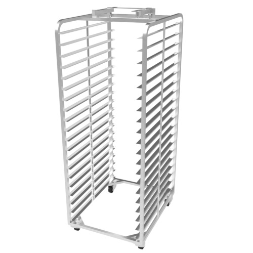 Carro portabandejas de acero inoxidable para 52 bandejas para panadería de 450x650 mm