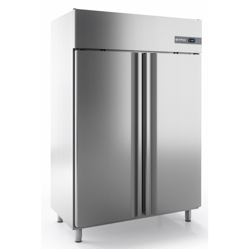 Congelador vertical 2 puertas sólidas en acero inoxidable, 1340 l, GN 2/1