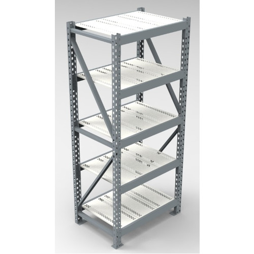 Mini rack metálico de 5 niveles, medidas personalizadas según indicación