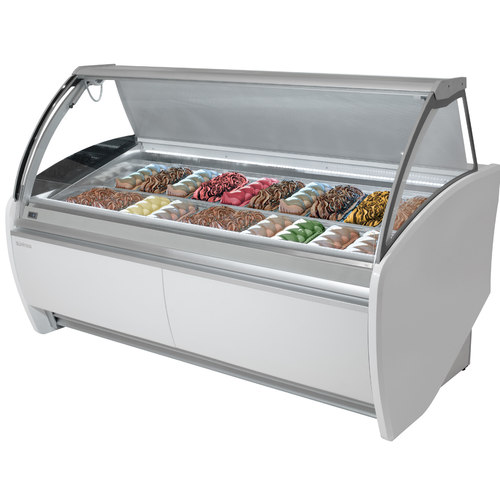Vitrina para helado / gelato, 14 bandejas, 1310x1250x1145 mm
