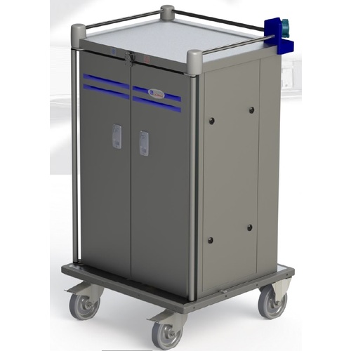 Carro para distribución de alimentos en bandeja, 12 niveles dobles, disociado