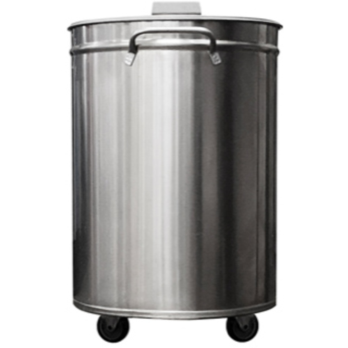 CUBO DE BASURA INOX PORTATIL 50LT CON TAPA