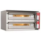 Horno para pizza, 2 cámaras, eléctrico, control digital, capacidad para 9+9 pizzas de Ø 33 cm