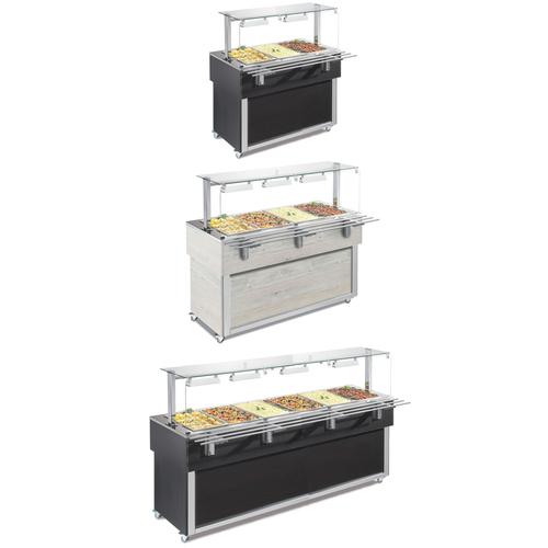 Baño maría 4 bandejas gn 1/1 color wengé