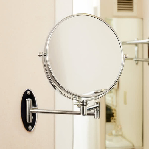 Espejo de 8'' para montar en pared, color plateado