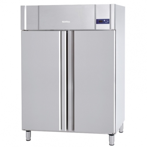 Congelador vertical 2 puertas sólidas en acero inoxidable, 1120 litros, GN 2/1