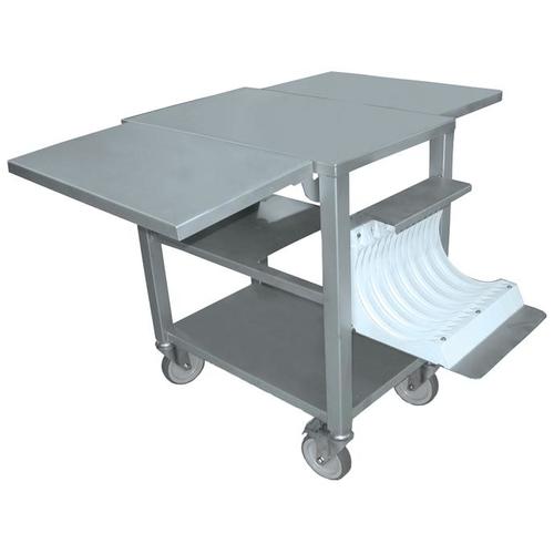 Mesa trabajo inox+estant.pleg.+portadisc