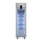 Refrigeradora de 1 puerta de vidrio, capacidad de 470 l, rango de temperatura 0 a 10° c