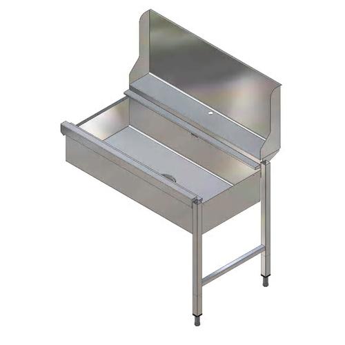 Mesa deslizante+cuba+alzatina,1600mm