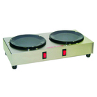 Estación de calentamiento para café 2 calentadores side-by-side en acero inoxidable con calentadores negros